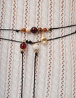 Lustre & Sage Miranda Beaded Tie Belt Gold