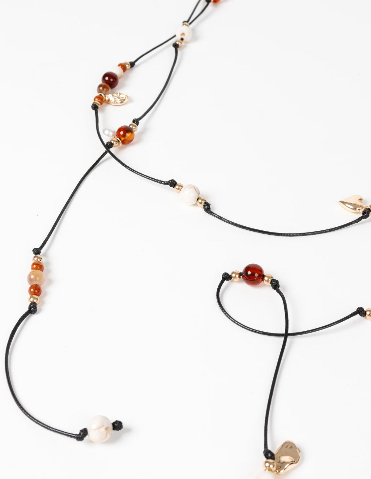 Lustre & Sage Miranda Beaded Tie Belt Gold