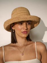 Load image into Gallery viewer, Angels Whisper Raffia Cruise Summer Hat
