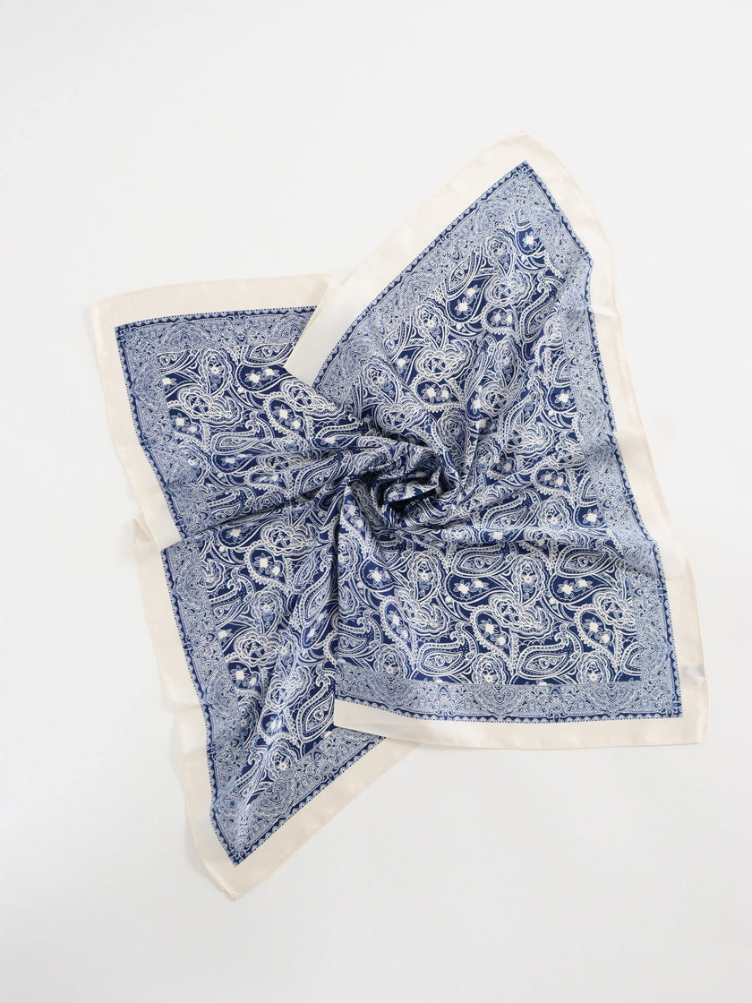 Angels Whisper Indie Paisley Bandana Scarf Blue