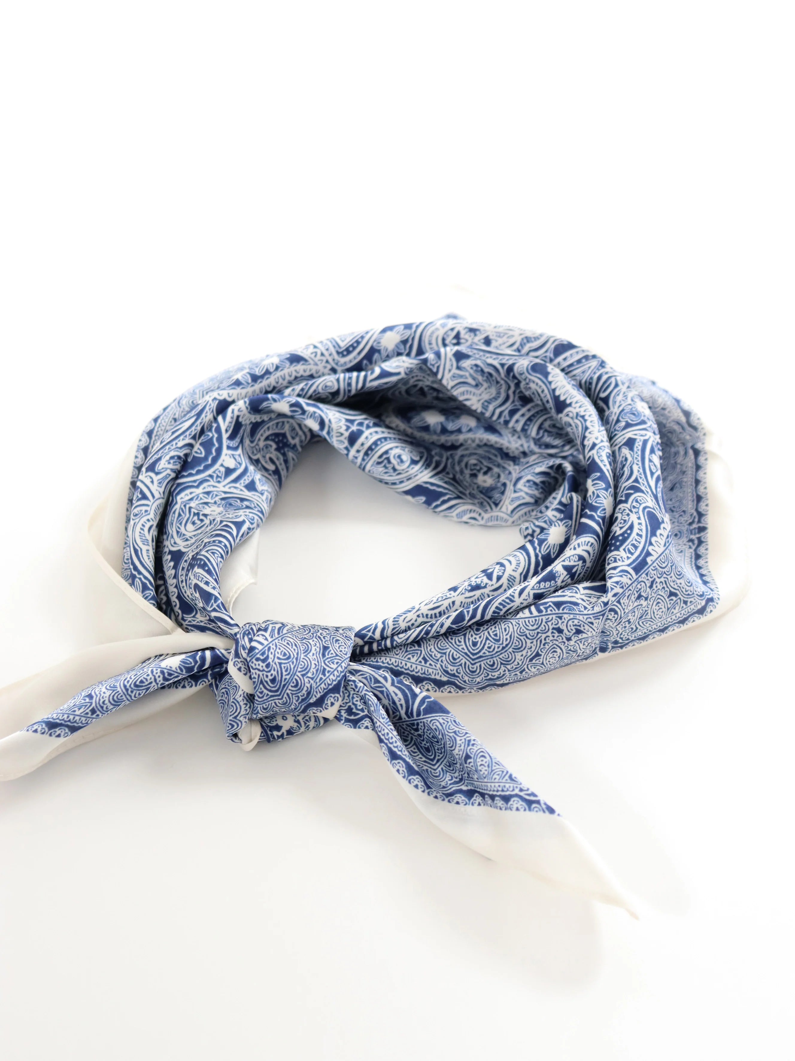 Angels Whisper Indie Paisley Bandana Scarf Blue