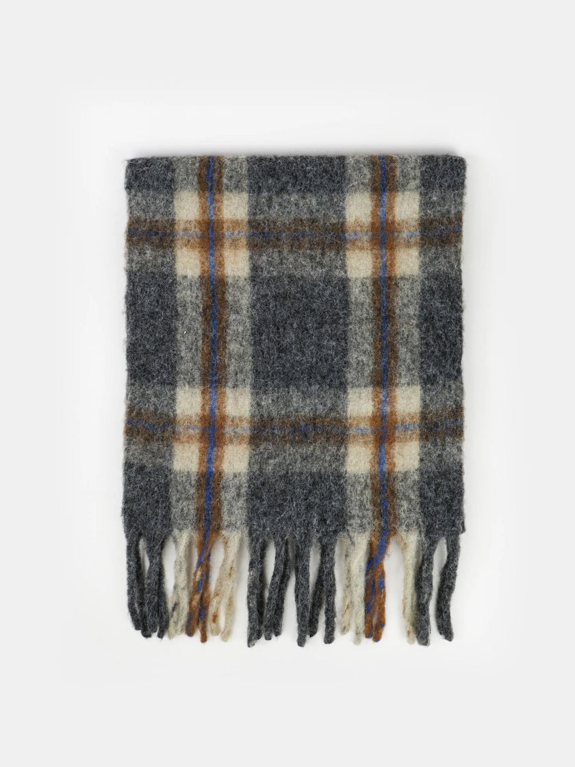 Angels Whisper Classic Check Scarf Grey