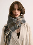 Angels Whisper Classic Check Scarf Grey