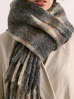 Angels Whisper Classic Check Scarf Grey