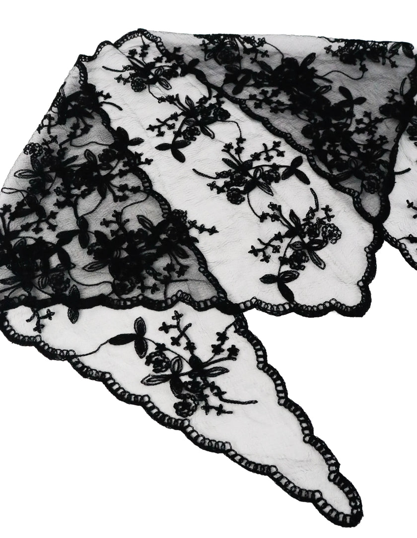 Angels Whisper Citta Lace Head Scarf Black