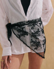 Angels Whisper Citta Lace Head Scarf Black