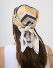 Angels Whisper Raye Striped Head Scarf Yellow