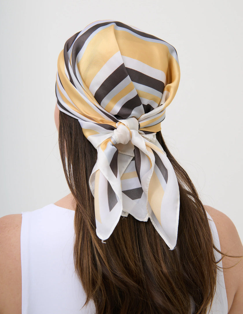 Angels Whisper Raye Striped Head Scarf Yellow
