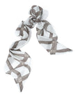 Angels Whisper Crest Check Neck Scarf Choc/White