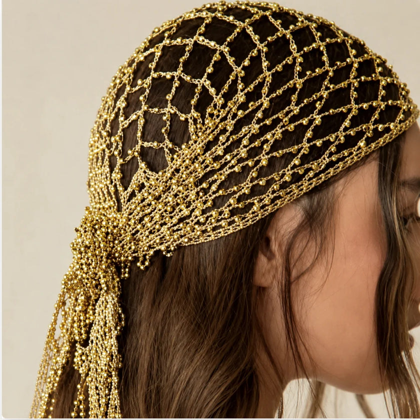 Angels Whisper Dune Shimmering Waist Tie Gold