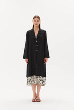 Load image into Gallery viewer, Tirelli Linen Duster Coat Black
