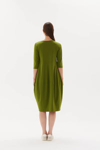 Tirelli Diagonal Seam Dress Meadow Green