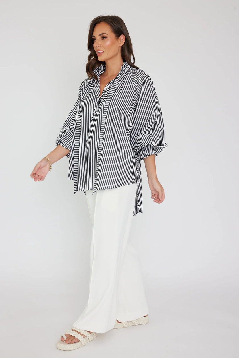 ALEXANDRA Danill Blouse Black Stripe