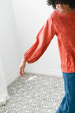 Lazybones Amelia Top Burnt Orange Linen