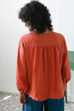 Lazybones Amelia Top Burnt Orange Linen