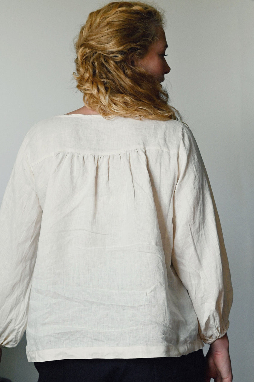 Lazybones Amelia Top Cream Linen