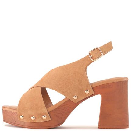 Los Cabos Anabella Platform Heels Pecan