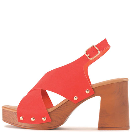 Los Cabos Anabella Platform Heels Tangelo