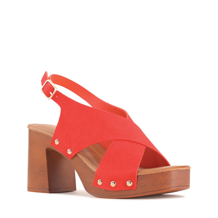 Los Cabos Anabella Platform Heels Tangelo
