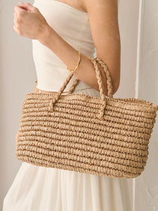 Angels Whisper Tressa Beach Bag Straw Tan