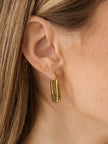 Lustre & Sage Swirl Coil 18k Gold Plated Earrings