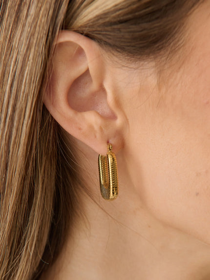 Lustre & Sage Swirl Coil 18k Gold Plated Earrings