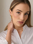 Lustre & Sage Swirl Coil 18k Gold Plated Earrings