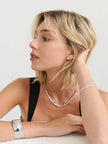 Lustre & Sage Hammered Plate Sterling Silver Necklace