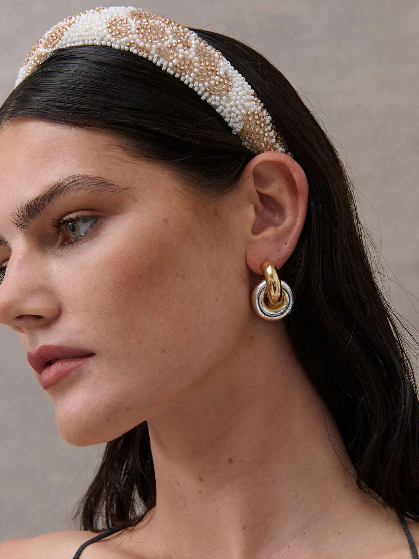 Lustre & Sage Evie Mix Metal Plated Earrings Multi