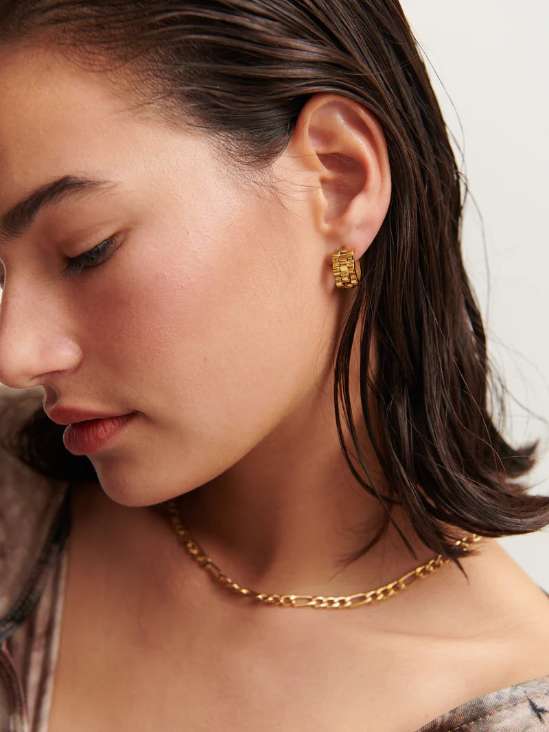 Lustre & Sage Maje Figaro 18k Gold Plated Necklace