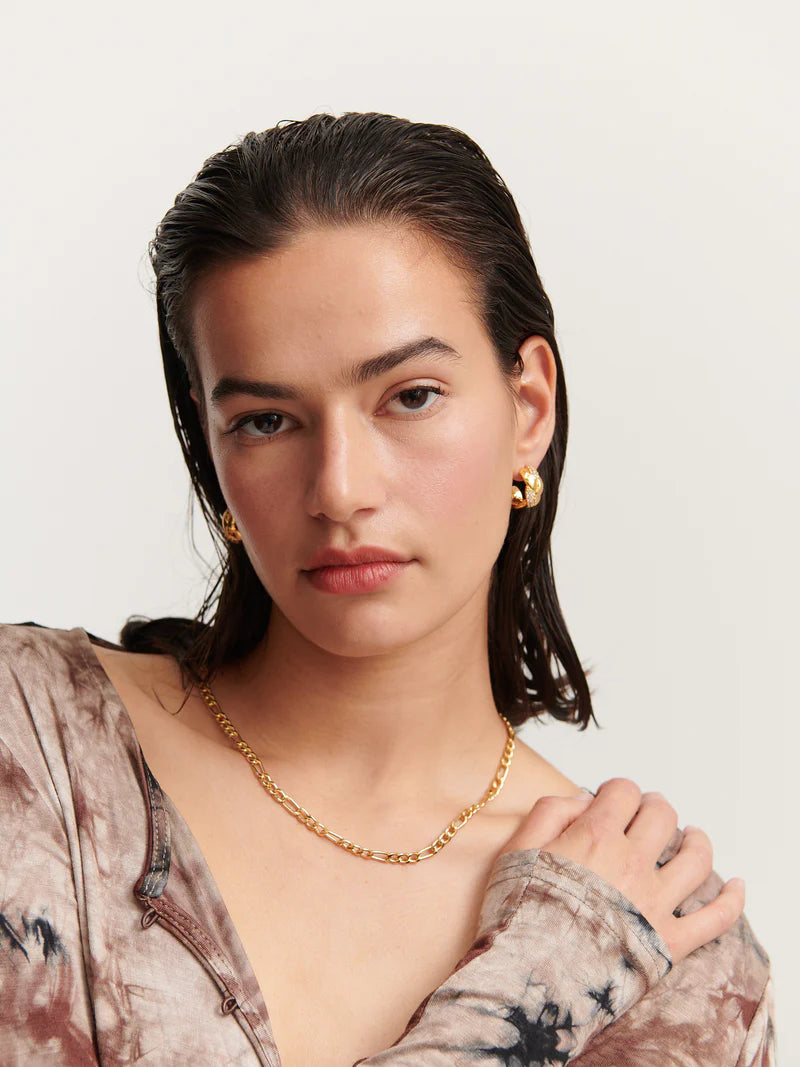 Lustre & Sage Maje Figaro 18k Gold Plated Necklace