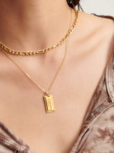 Load image into Gallery viewer, Lustre &amp; Sage Maje Figaro 18k Gold Plated Necklace
