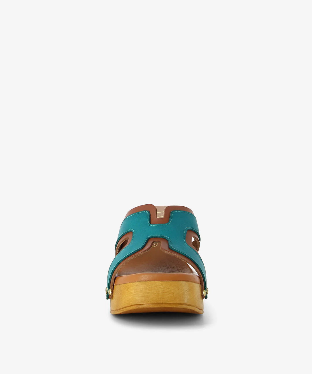Vayah Ari Platform Heels Turquoise Combo Leather