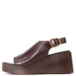 EOS Ariani Platform Wedges Chestnut Leather