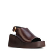 EOS Ariani Platform Wedges Chestnut Leather