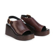 EOS Ariani Platform Wedges Chestnut Leather