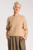 Olga De Polga Aspen Knit Sweater Beige Alpaca