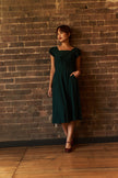 Elise Design Astrid Linen Dress Green
