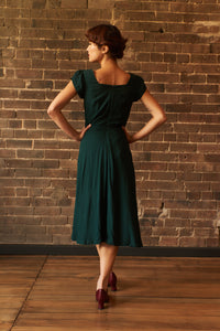 Elise Design Astrid Linen Dress Green
