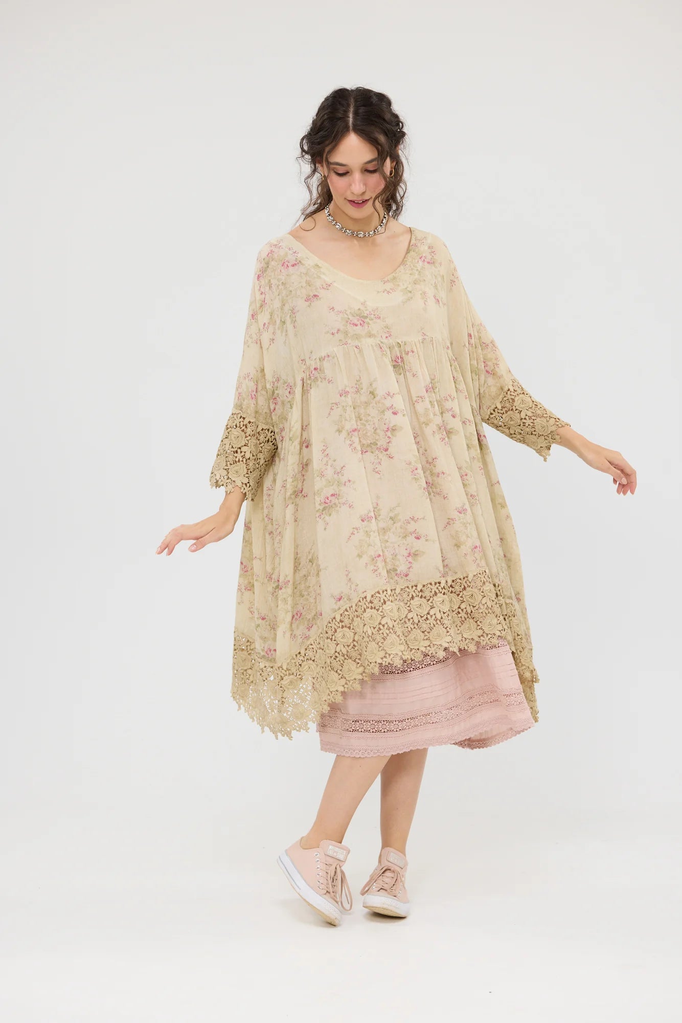 Miss Rose Sister Violet Avalon Floral Dress Faded Rose