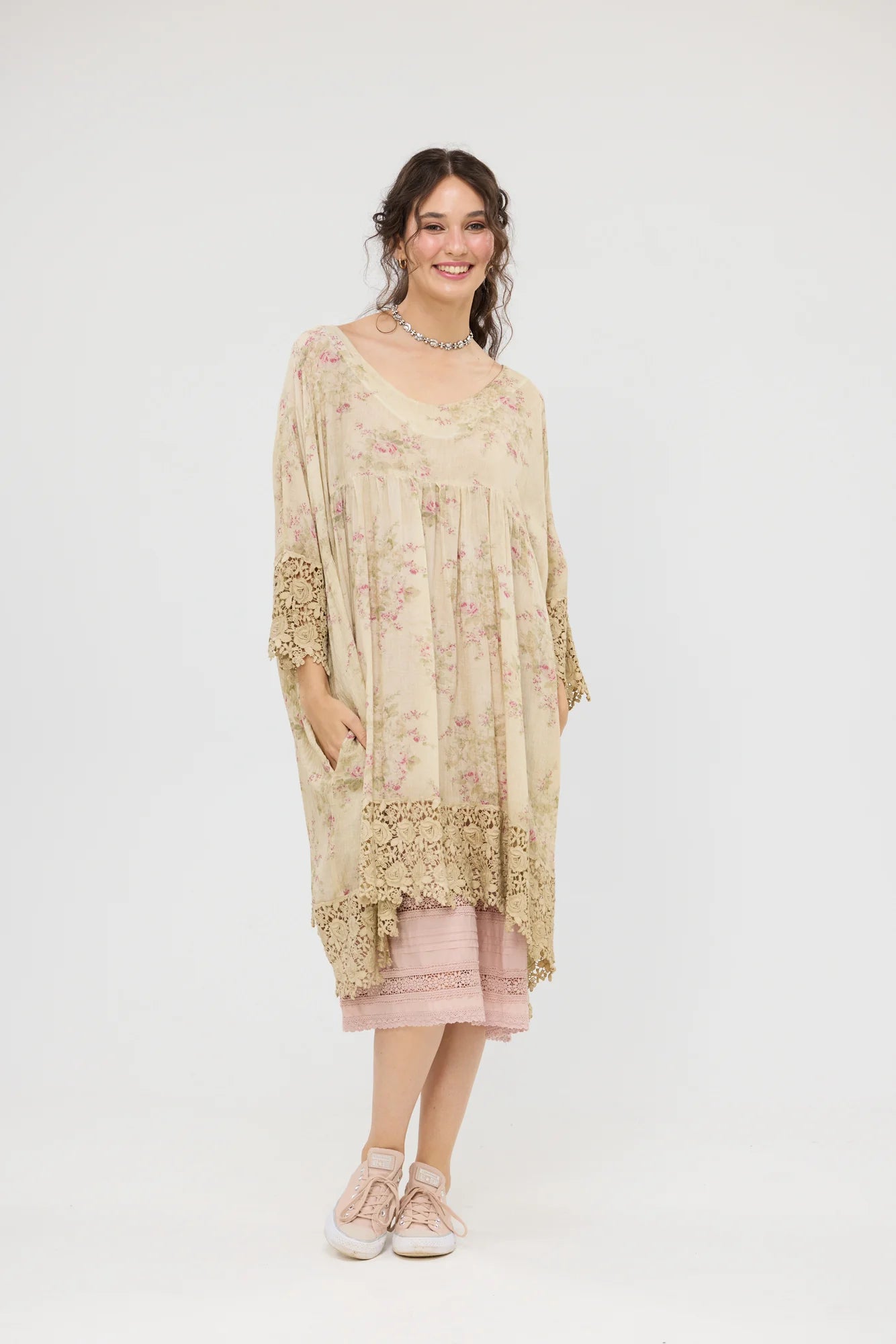 Miss Rose Sister Violet Avalon Floral Dress Faded Rose