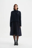 Tirelli Zip Collar Cardigan Navy