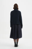 Tirelli Zip Collar Cardigan Navy