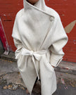Cinnamon Creations Wool Blend Trenchcoat Beige