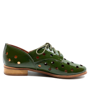 Mollini Quartet Dark Khaki Patent Leather