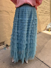 Load image into Gallery viewer, Trio Rouge Beth Tulle Skirt Sky Blue
