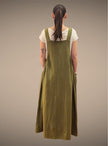 Tibet House GT01 Thick Cotton 3 Pocket Pinafore Dress Khaki