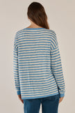 Betty Basics Natasha Knit Top Cornflower Blue Stripe