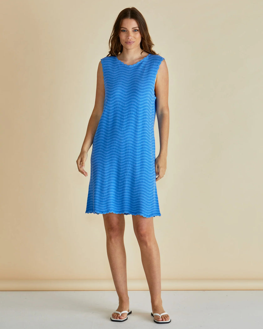Betty Basics Viola Tank Dress Blue Stripe