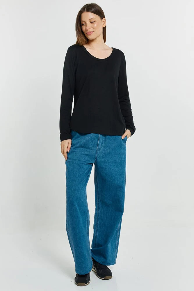 Betty Basics Westin Blended Wool Tee Black